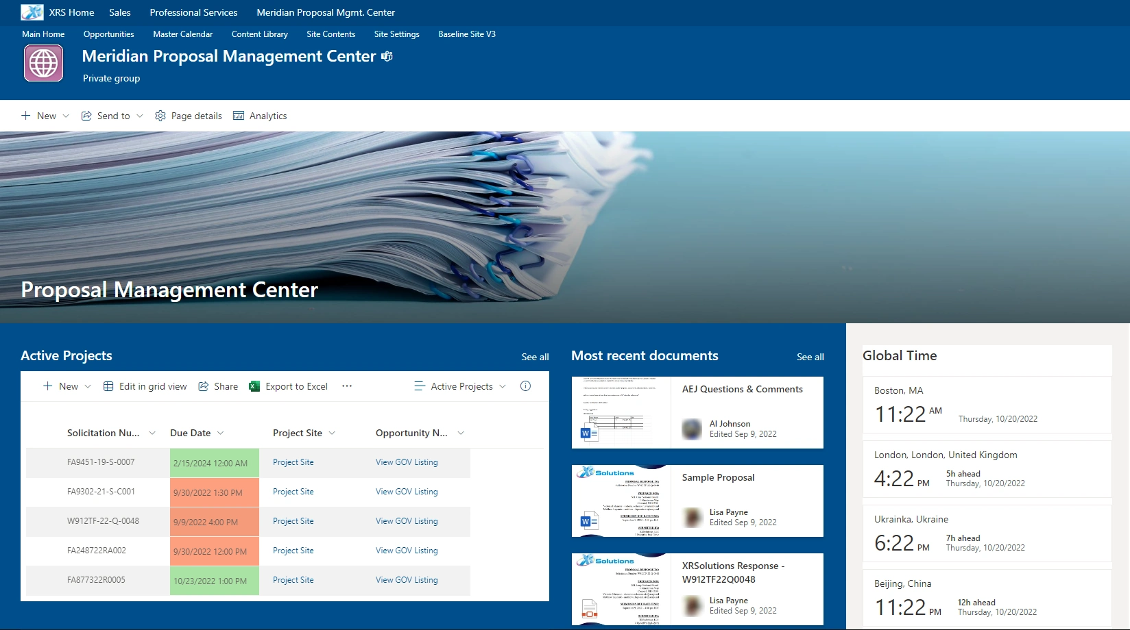 Meridian Teams Proposal Center